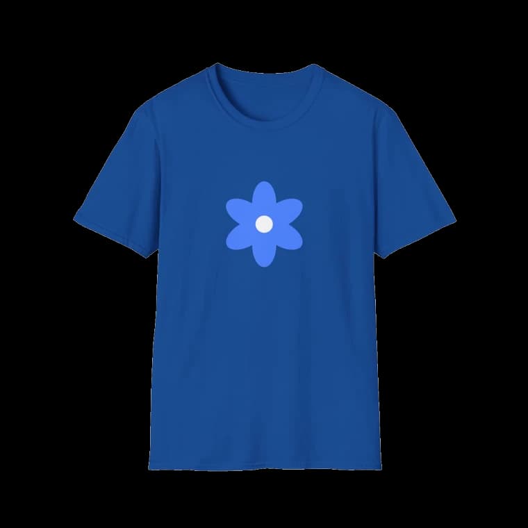 Royal T-shirt with sample flower design